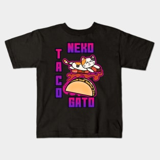 NEKO TACO GATO Kids T-Shirt